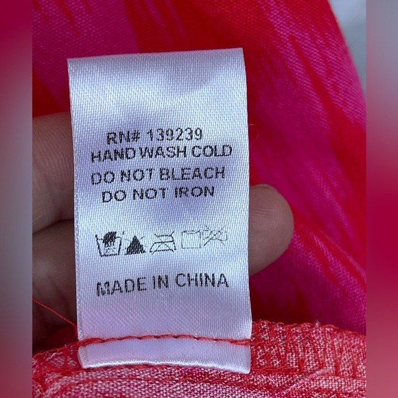 POMANDER PLACE Hot Pink Ikat Kenzo Dress size medium - Picture 8 of 10